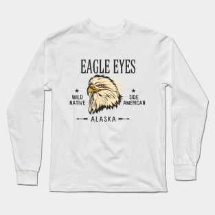 Eagle Eyes Native American Design Long Sleeve T-Shirt